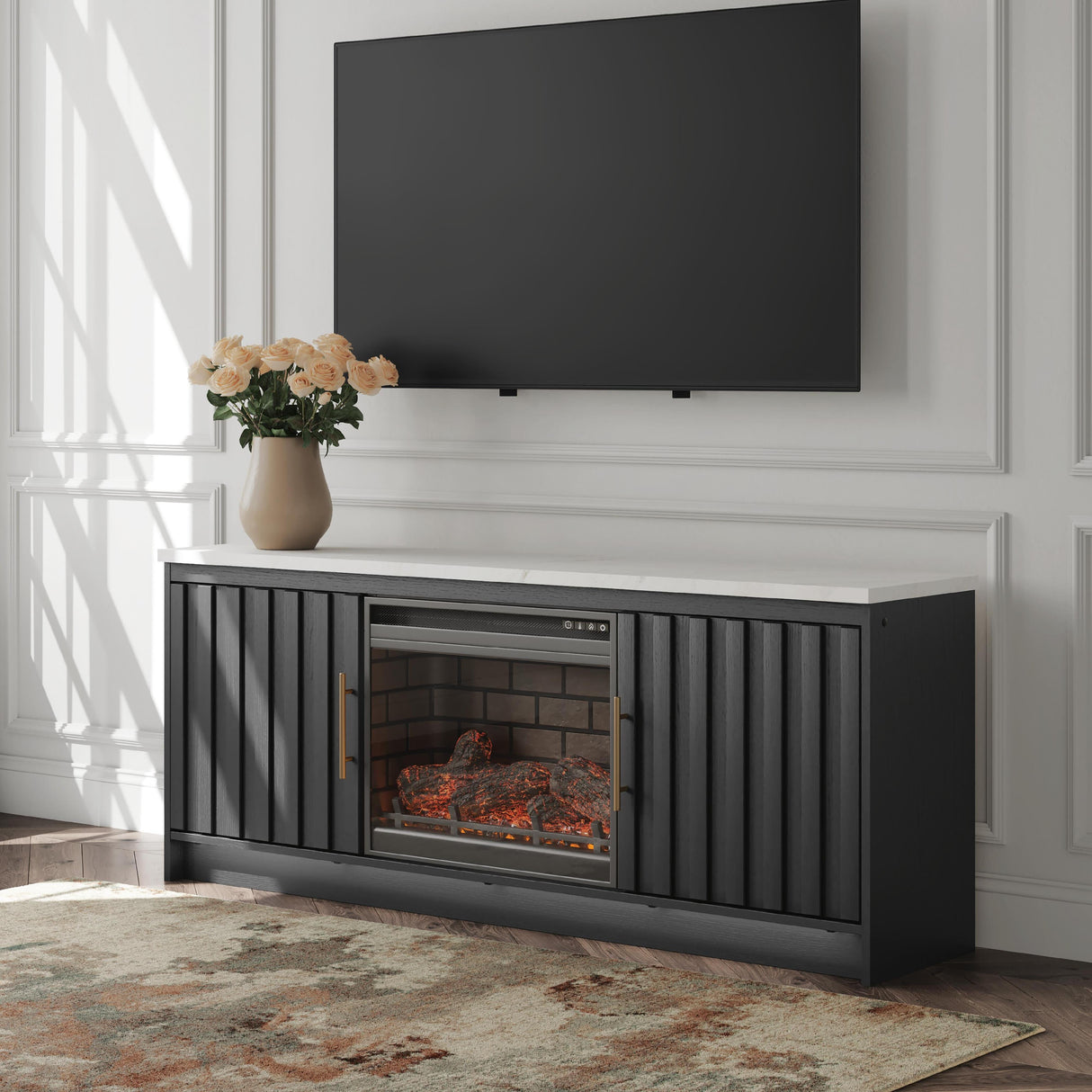 Signature Design by Ashley Cadmori W2616W2 63" TV Stand with Electric Fireplace IMAGE 5