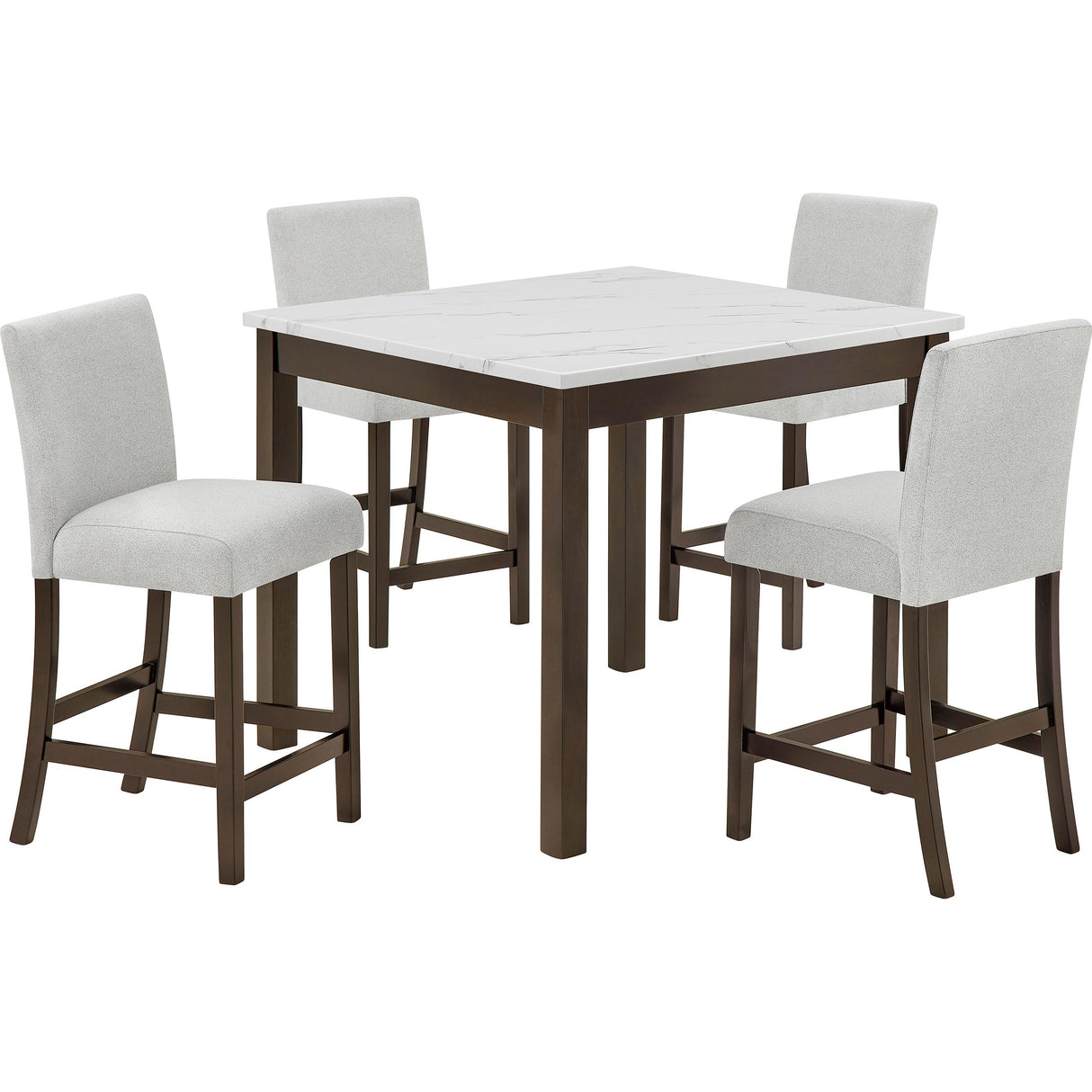 Crown Mark Dinettes 5-Piece 1715SET-BRN IMAGE 1