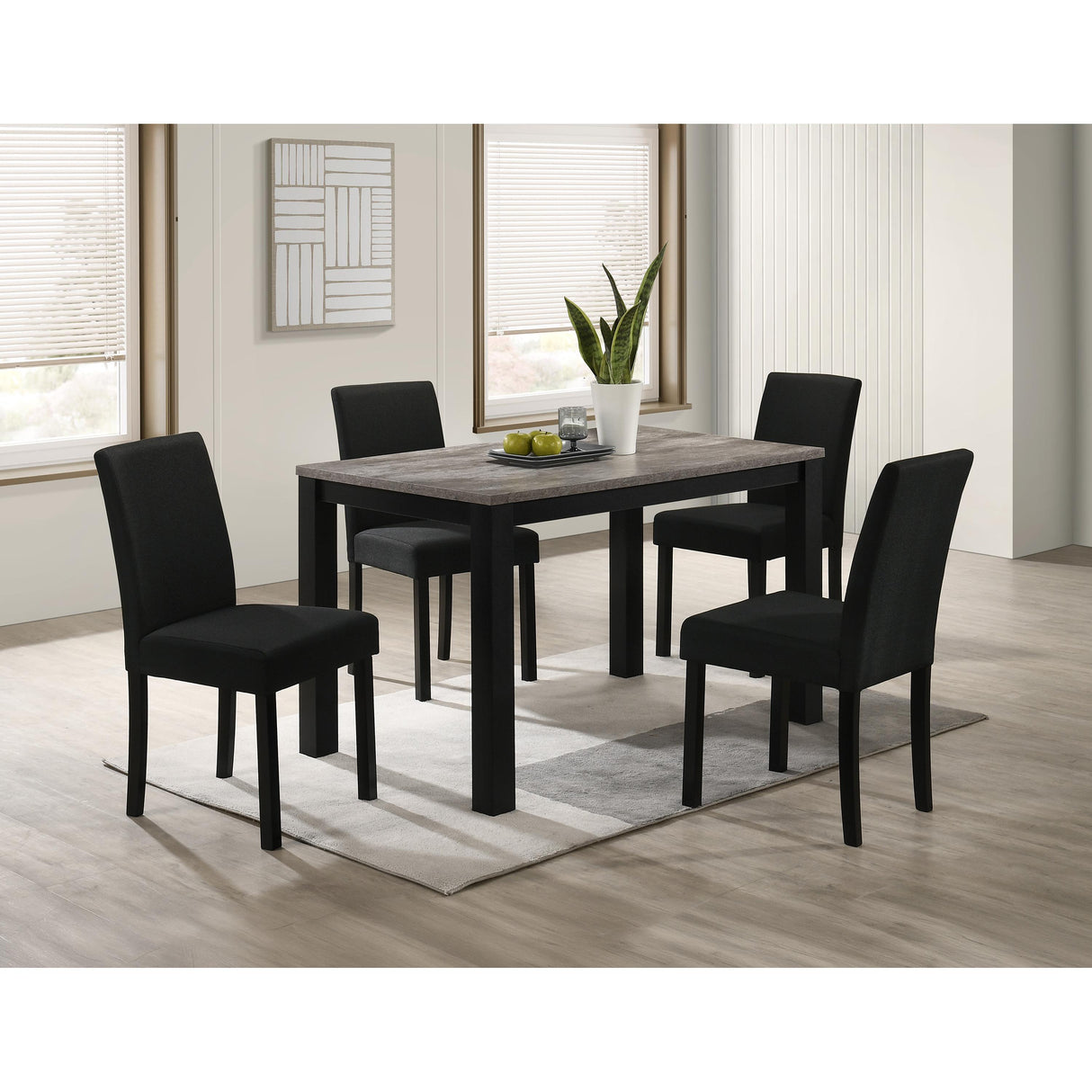 Crown Mark Resia Dining Table with Faux Marble Top 2120CC-T-3048 IMAGE 3