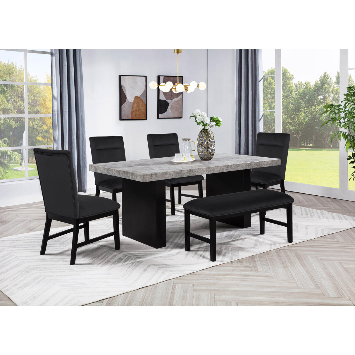 Crown Mark Sebastian Bench 2225-BENCH-BK IMAGE 2