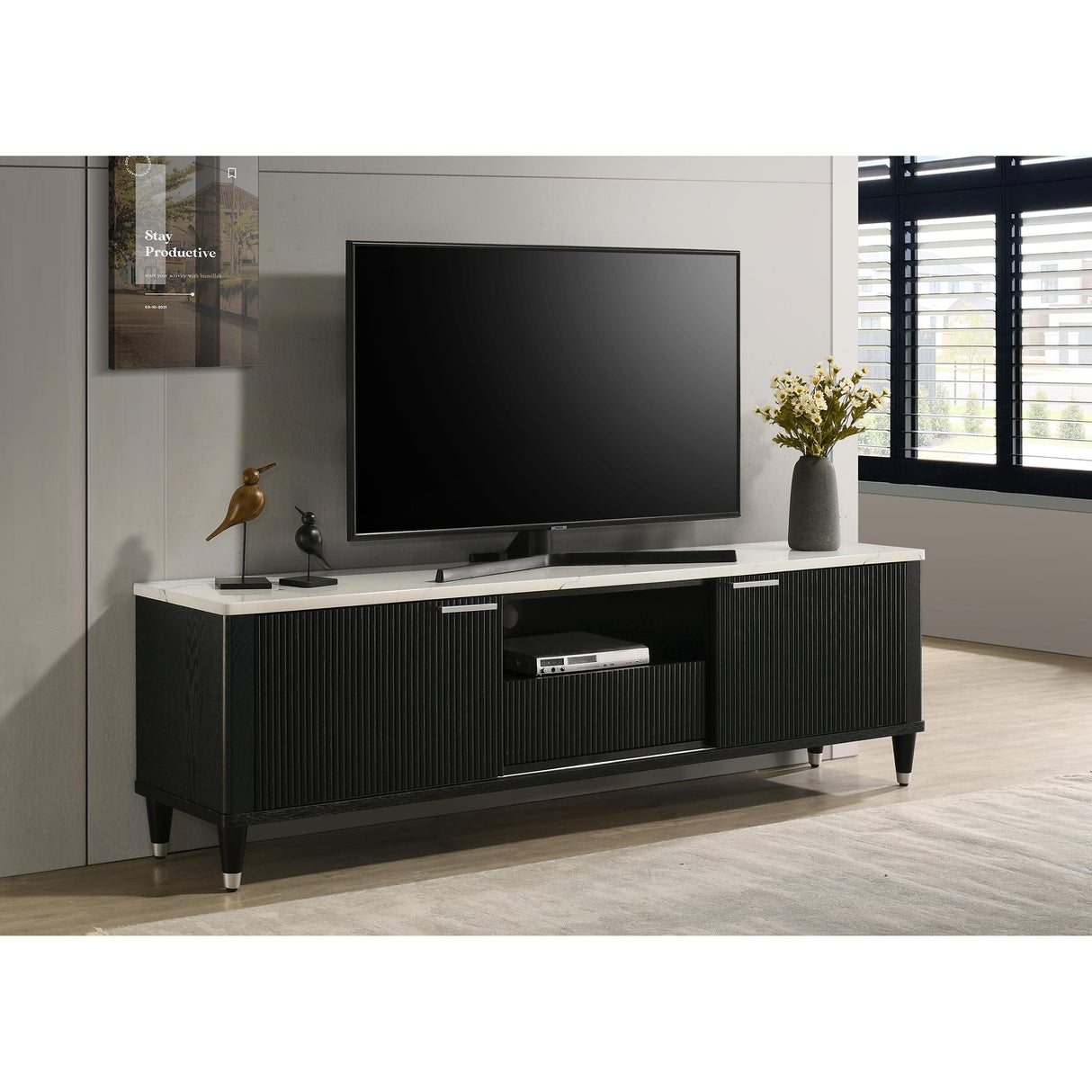 Crown Mark TV Stands Media Consoles and Credenzas 4813BK-9 IMAGE 2