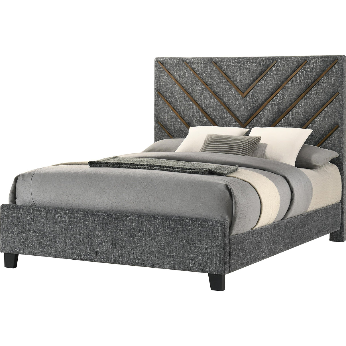 Crown Mark Zane Queen Upholstered Panel Bed B9275-Q-HBFB/B9275-KQ-RAIL IMAGE 1