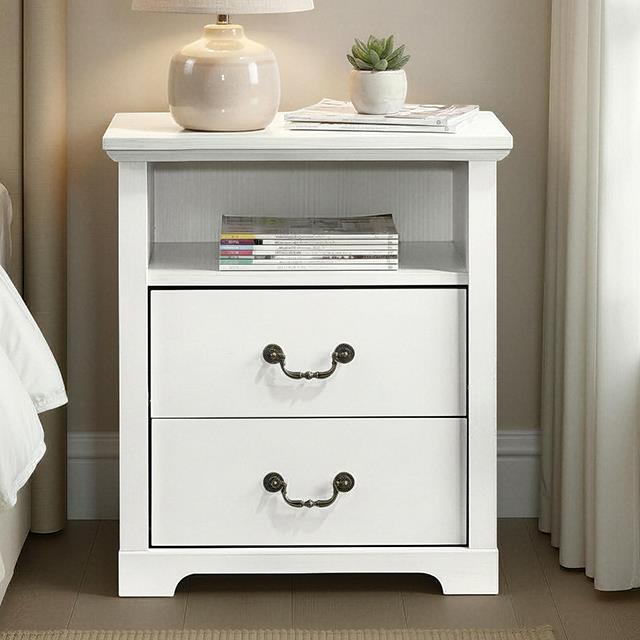 Furniture of America Amble SL7200WH-N Nightstand IMAGE 1