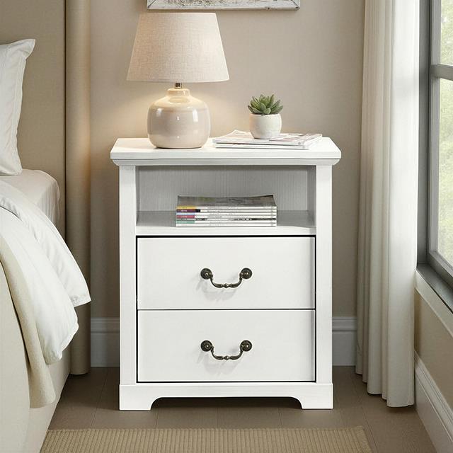 Furniture of America Amble SL7200WH-N Nightstand IMAGE 2