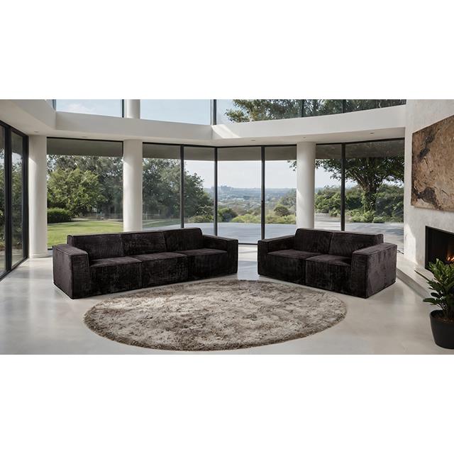 Furniture of America Kimara FM62100BK-LV-PK Loveseat IMAGE 2