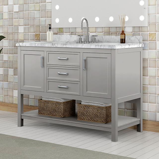 Furniture of America Reston TM-VS001GY-49 49" Vanity with Top/ Sink IMAGE 1