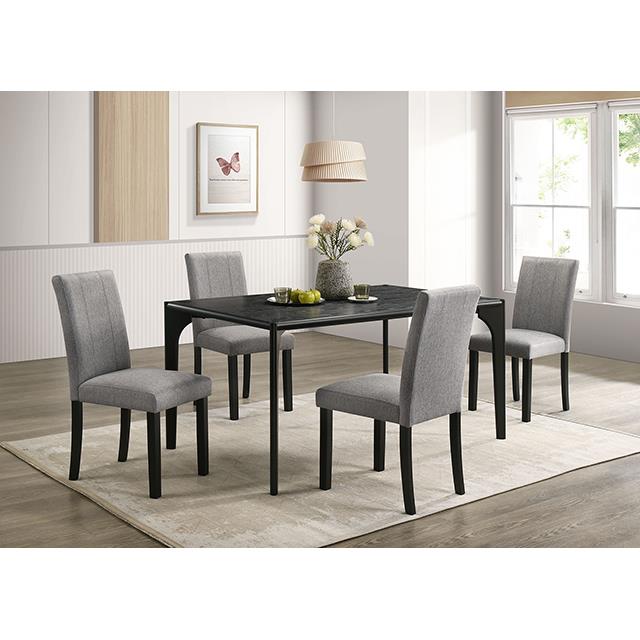 Furniture of America Amelio FM32009BK-T Dining Table IMAGE 2
