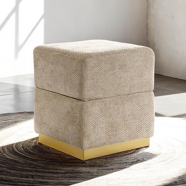 Furniture of America Krysten FM-AC8005GY Storage Stool IMAGE 1