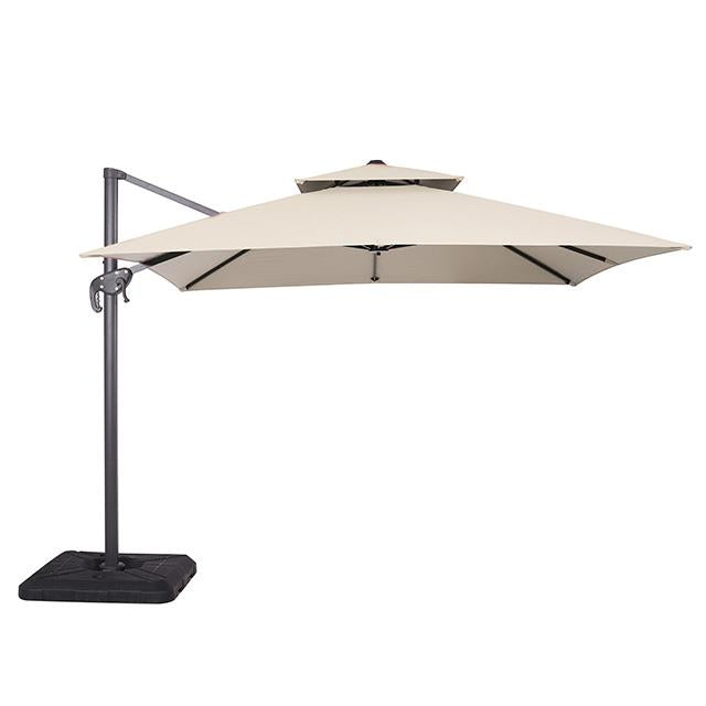 Furniture of America Hero LA-A028BG+BASE 10" Square Umbrella with Double Top & 37" Large Base IMAGE 1