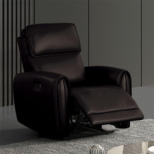 Furniture of America Schlieren FM6012BK-CH-PM Power Recliner IMAGE 1