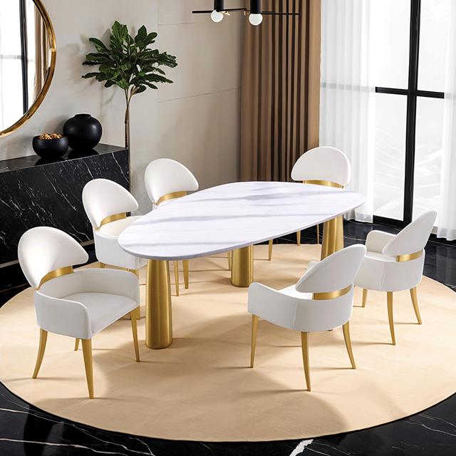 Furniture of America Northam FM37005WH-T-5PC 5 Pc Dining Table Set IMAGE 4