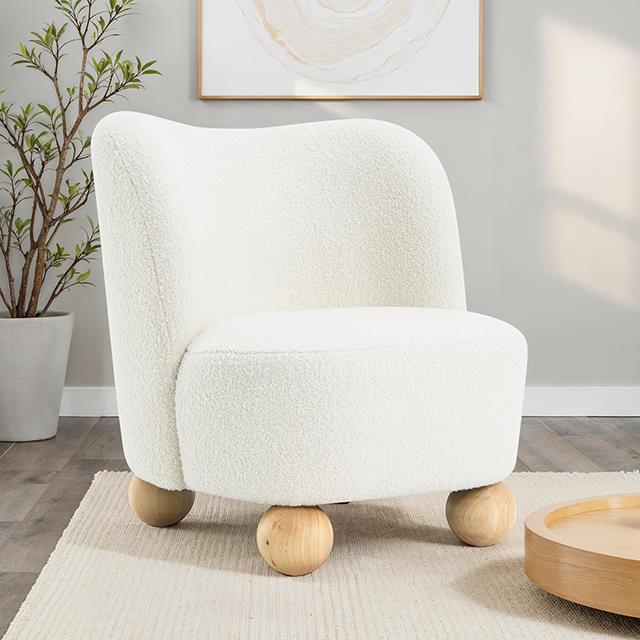 Furniture of America Karey FM-AC6010WH Accent Chair IMAGE 1