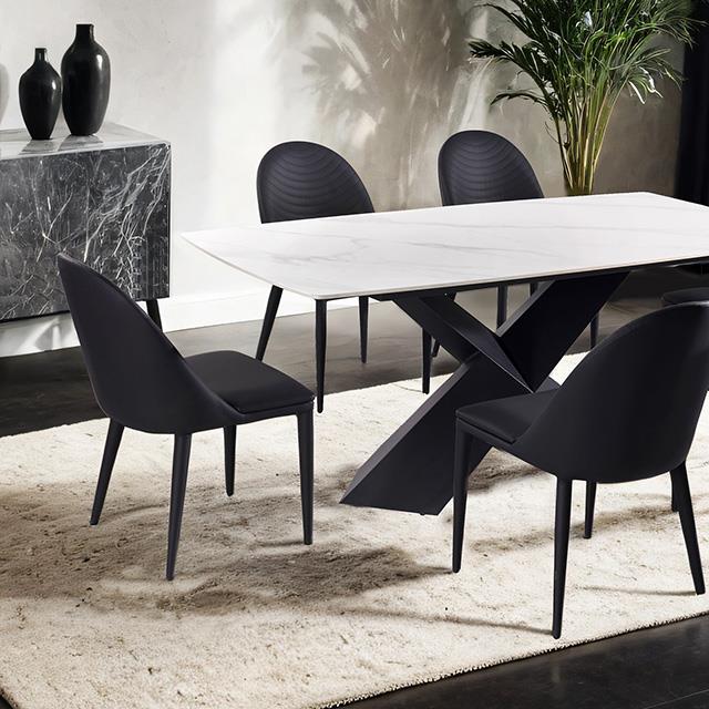 Furniture of America Lenvik FM3700BK-T-TABLE Dining Table IMAGE 3