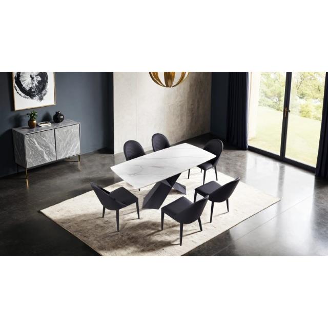 Furniture of America Lenvik FM3700BK-T-TABLE Dining Table IMAGE 5