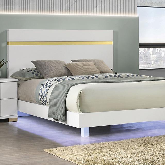 Furniture of America Lillestrom FM7217WH-T-BED Twin Bed IMAGE 1