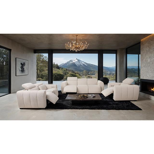 Furniture of America Thaddea CM9934WH-LV-PM-PK Power Loveseat IMAGE 2