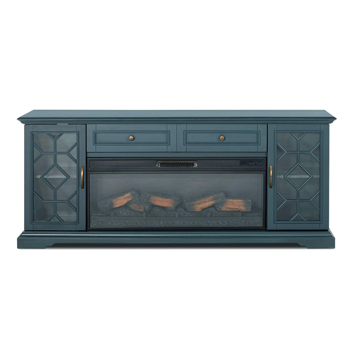 Furniture of America Fidel TM5002 74'' Tv Console with Electric Fireplace IMAGE 5