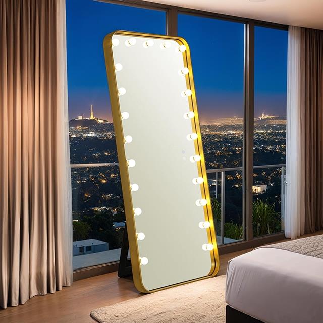 Furniture of America Myra FM-AC8013GD-M Floor Mirror IMAGE 1