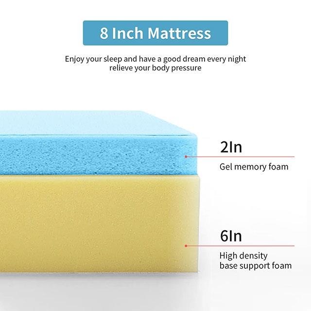 Furniture of America Artemisia DM520-Q-EU 8" Queen Memory Foam Mattress IMAGE 7