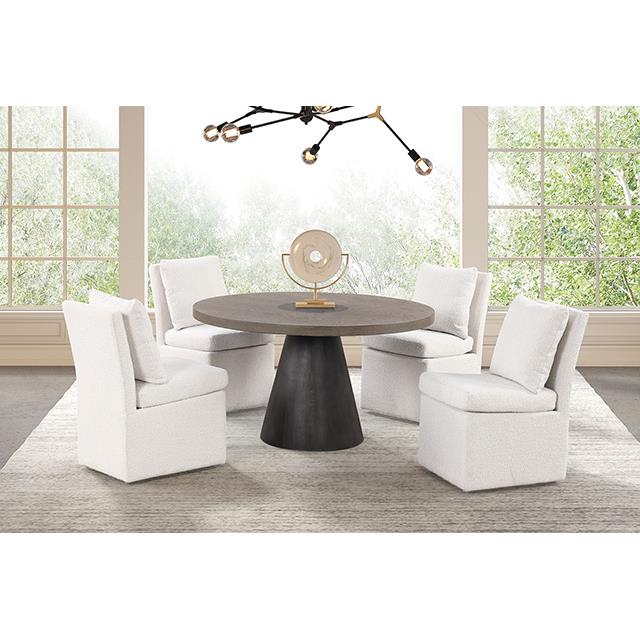 Furniture of America Broager FM3331DB-RT-5PC-01WH 5 Pc Dining Table Set IMAGE 1