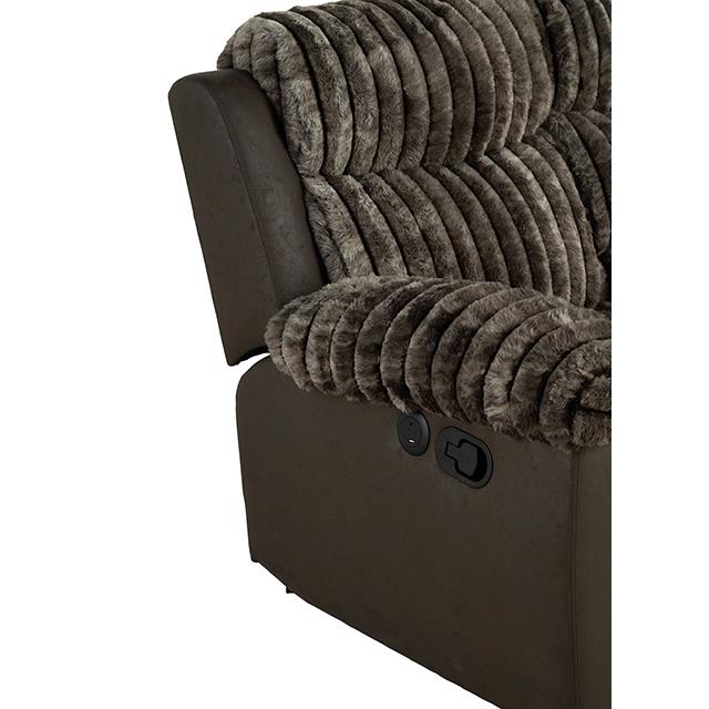 Furniture of America Dionysus FM64003BR-LV-M Manual Reclining Loveseat IMAGE 4