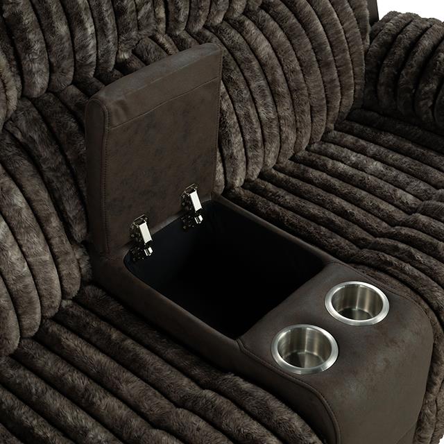 Furniture of America Dionysus FM64003BR-LV-M Manual Reclining Loveseat IMAGE 6