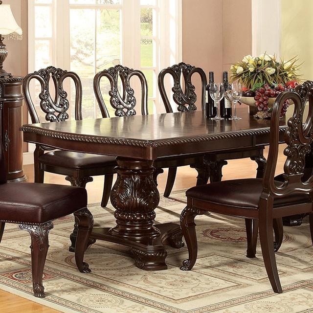 Furniture of America Bellagio CM3319T-7PC-LEATHER 7 Pc Dining Table Set IMAGE 9