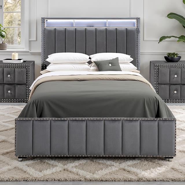 Furniture of America Farese SL7001DG-Q-BED Queen Bed IMAGE 1