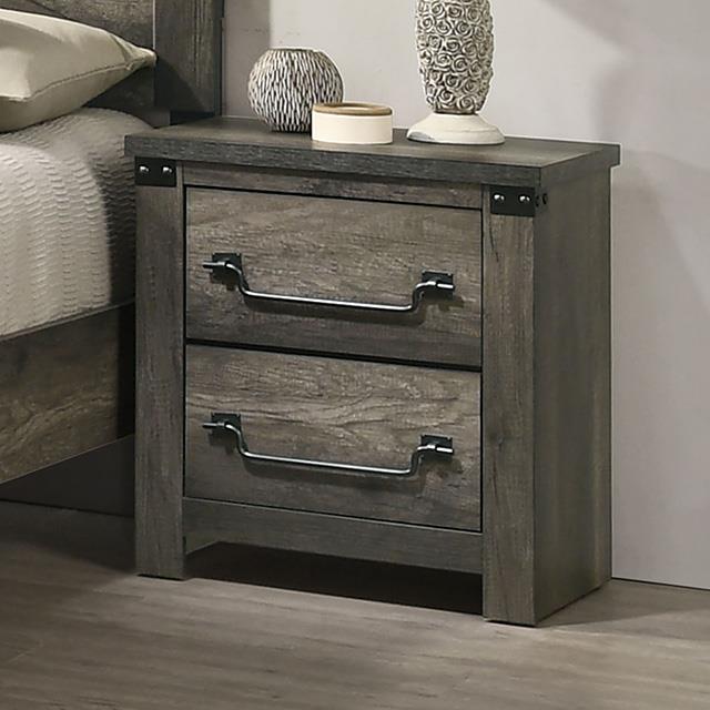 Furniture of America Britonale FM7218GY-N Nightstand IMAGE 1