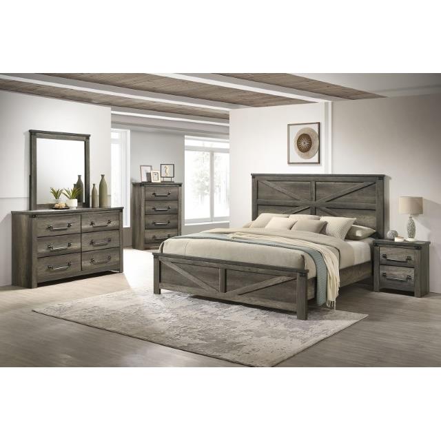 Furniture of America Britonale FM7218GY-N Nightstand IMAGE 2