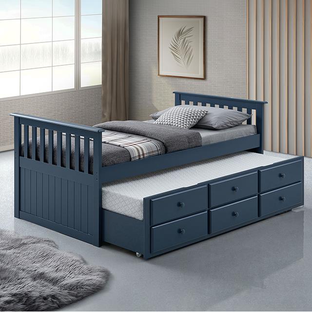 Furniture of America Clemens FM-BK101BL-BED Captain Bed IMAGE 1