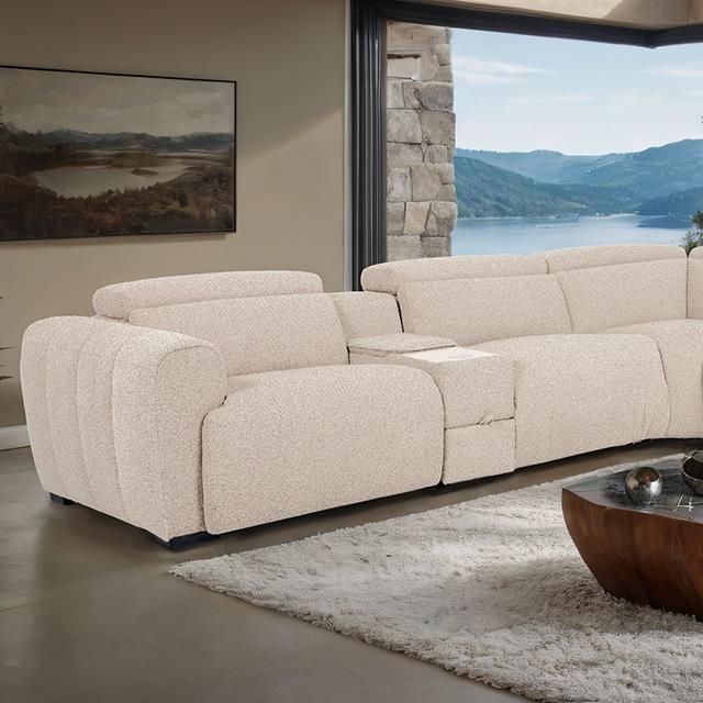 Furniture of America Thaddea CM9935WH-SECT-PM Power Sectional IMAGE 1