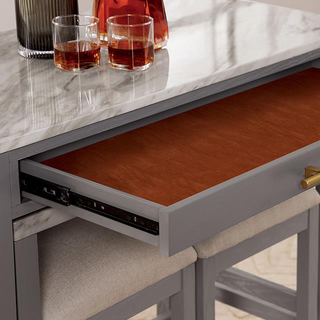 Furniture of America Whitehall FOA3544LG-PT-5PC 5 Pc Counter Height Table Set IMAGE 3