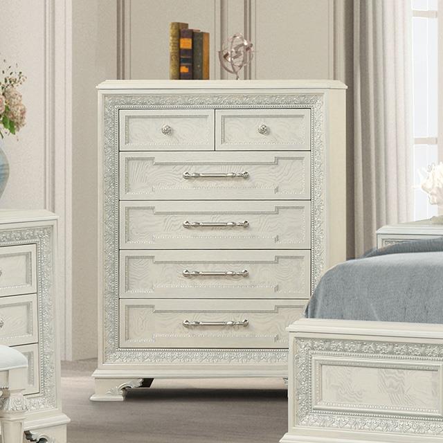 Furniture of America Stella Mia FM70000WH-C Chest IMAGE 1