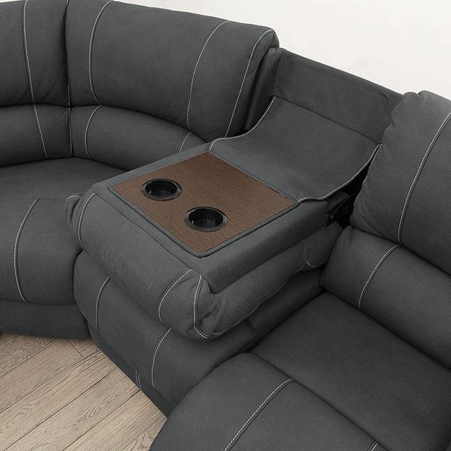 Furniture of America Monique CM6519-CH Armless Chair with Drop Down Table IMAGE 2