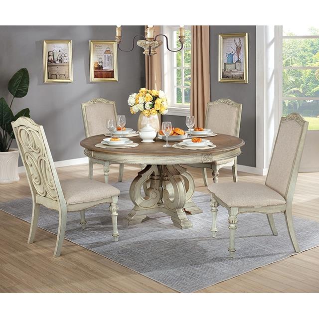Furniture of America Arcadia CM3150WH-RT-5PC 5 Pc Dining Table Set IMAGE 4