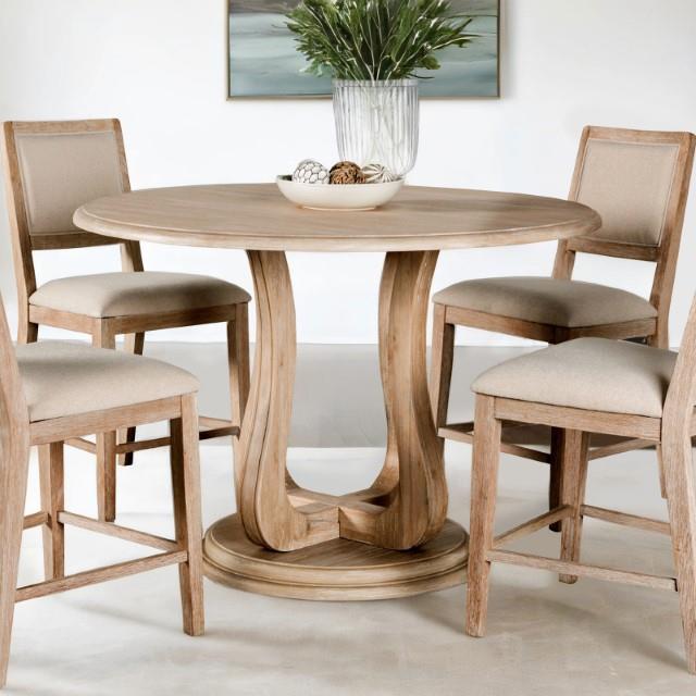 Furniture of America Orbetello FM3601NT-PT 54" Round Counter Table IMAGE 1