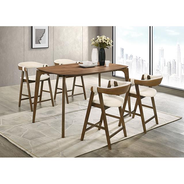 Furniture of America Ebikon FM3211WN-PT-35W Counter Height Table IMAGE 4