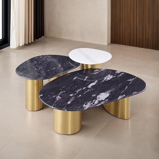 Furniture of America Northwich FM47006GY-CO-TABLE Oval Coffee Table IMAGE 2