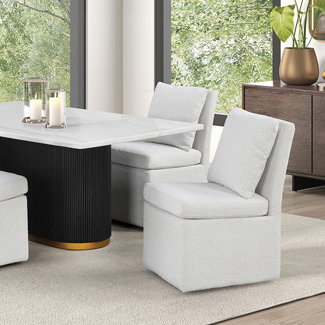 Furniture of America Morges FM3432WH-T-5PC-01LG 5 Pc Dining Table Set IMAGE 2