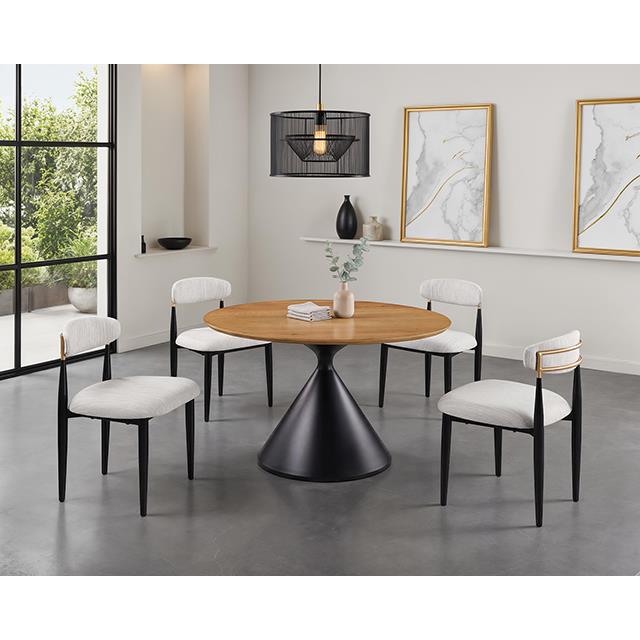 Furniture of America Athan FM37018BK-RT-5PC18BK 5 Pc Dining Table Set IMAGE 2