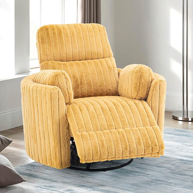 Furniture of America Belper FM-AC8018YL-PM Power Glider Recliner with Swivel IMAGE 1
