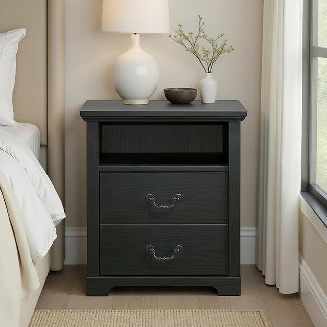 Furniture of America Amble SL7200BK-N Nightstand IMAGE 2