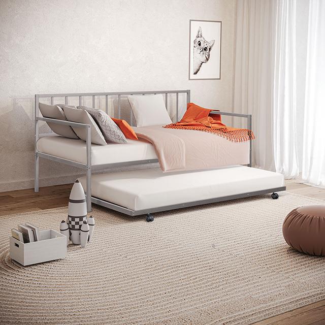 Furniture of America Harmon FM1001SV Metal Daybed IMAGE 2