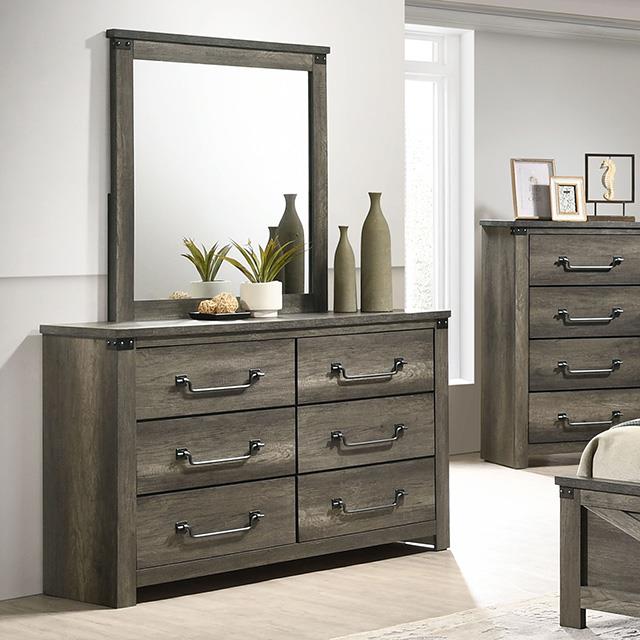 Furniture of America Britonale FM7218GY-D 6-Drawer Dresser IMAGE 1