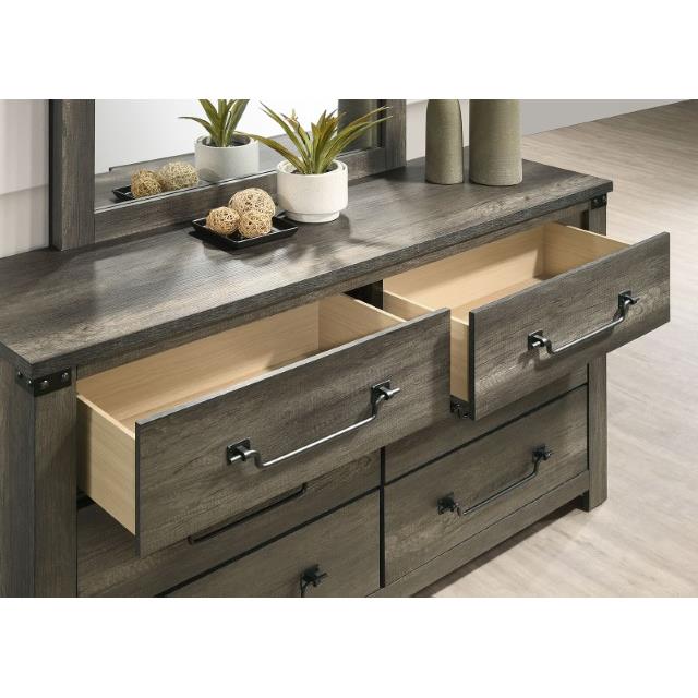 Furniture of America Britonale FM7218GY-D 6-Drawer Dresser IMAGE 4