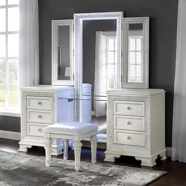 Furniture of America Stella Mia FM70000WH-V-SET Vanity Set IMAGE 1