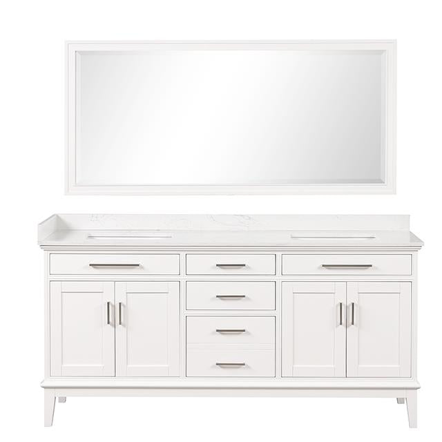 Furniture of America Almeria TM-CT005WH-72+05WH+M Vanity Set with Mirror IMAGE 10