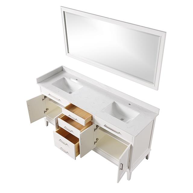 Furniture of America Almeria TM-CT005WH-72+05WH+M Vanity Set with Mirror IMAGE 4