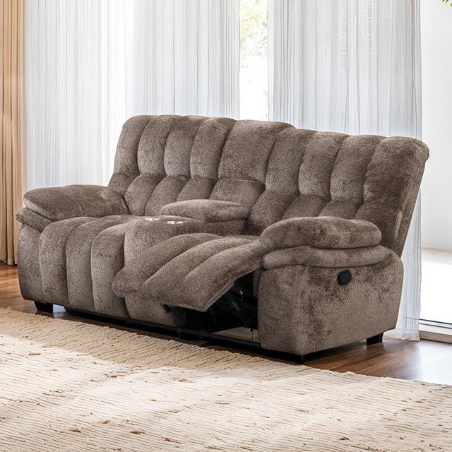 Furniture of America Hieronymus FM64001DB-LV-M Manual Loveseat IMAGE 1